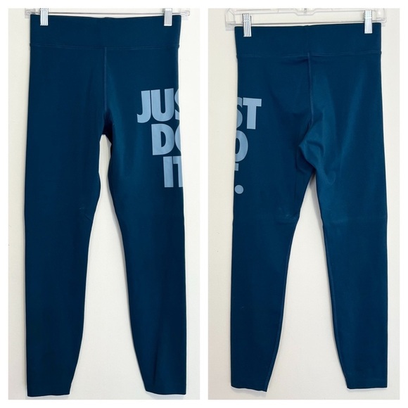 Nike Just Do It Spell Out Athletic Compression Legging Womens Size Small - Picture 2 of 10